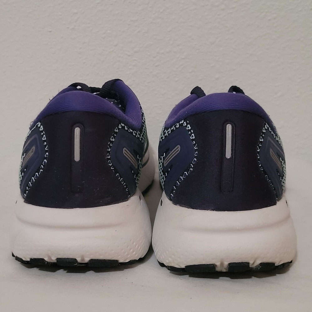 Brooks Ghost 14 Womens 9.5 B Running Shoes Navy Purple Blue Sneakers 1203561B446 - Picture 8 of 14